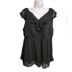 TORRID ruffle tank babydoll blouse L